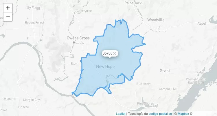 New Hope Alabama Map New Hope, Alabama Zip Code - United States