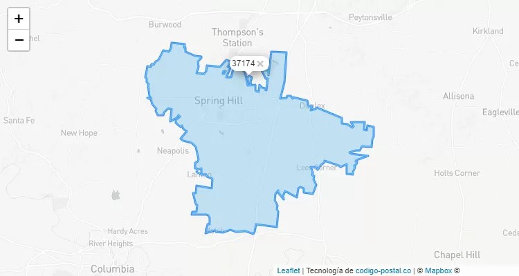 Spring Hill, Tennessee ZIP Code - United States