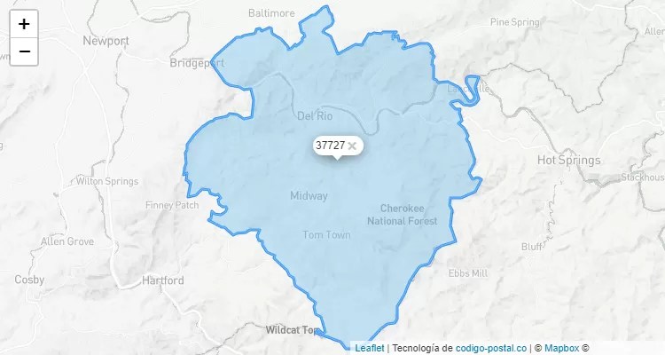 Del Rio Tennessee Map Del Rio, Tennessee Zip Code - United States