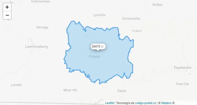 Pulaski, Tennessee ZIP Code - United States