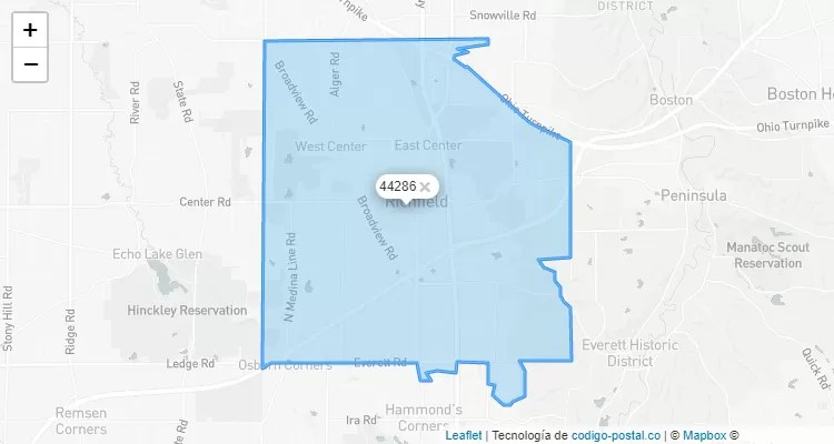 Richfield, Ohio ZIP Code - United States