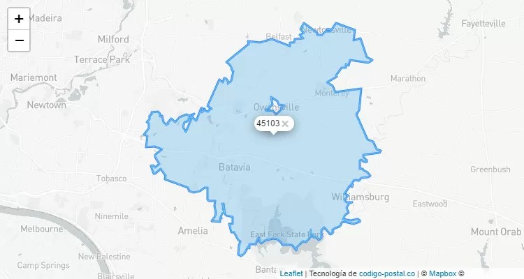 Batavia, Ohio ZIP Code - United States