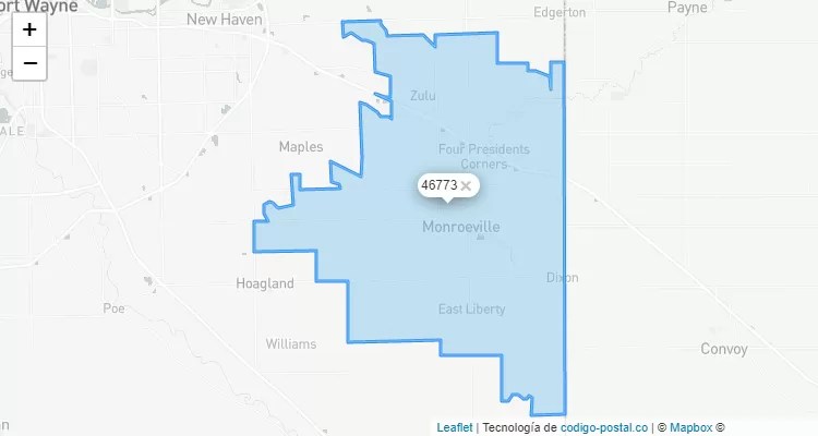 Dixon, Indiana ZIP Code - United States