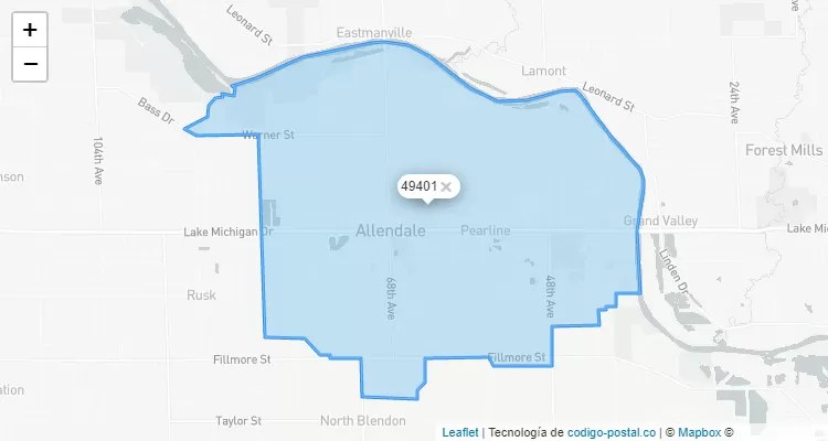 Allendale, Michigan ZIP Code - United States