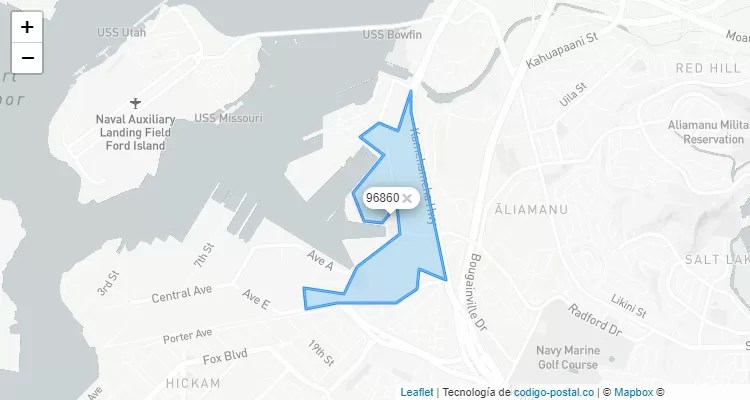 Pearl Harbor, Hawaii ZIP Code - United States
