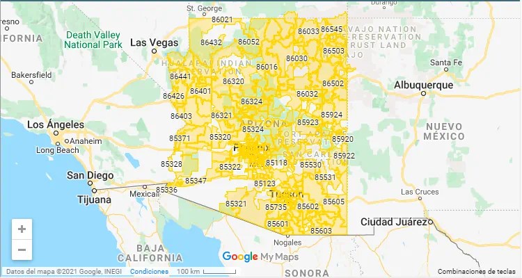 Arizona State Univ, Arizona ZIP Code - United States