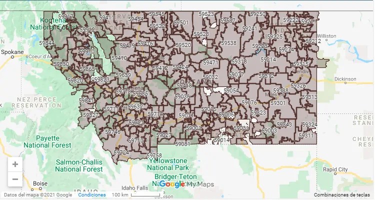 Helena, Montana ZIP Code - United States
