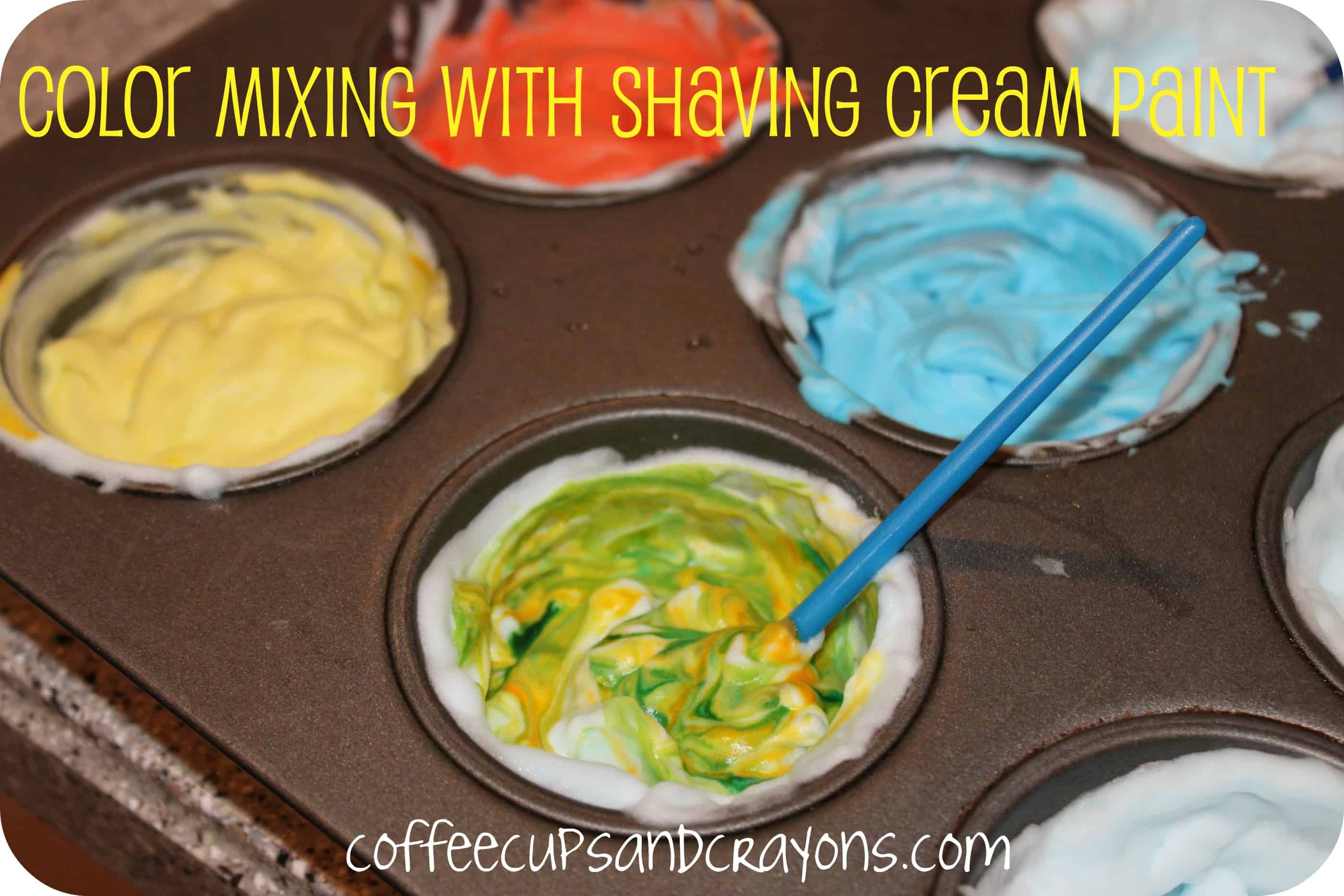 Shaving Cream Rainbows Coffee Cups and Crayons