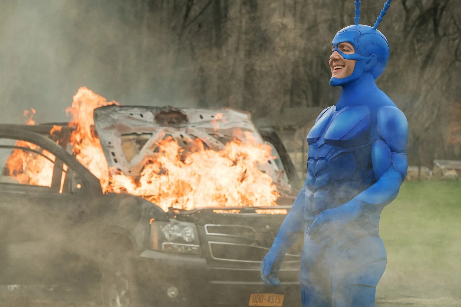 The Tick Clip Reveals the Hilariously Misguided Superhero Collider