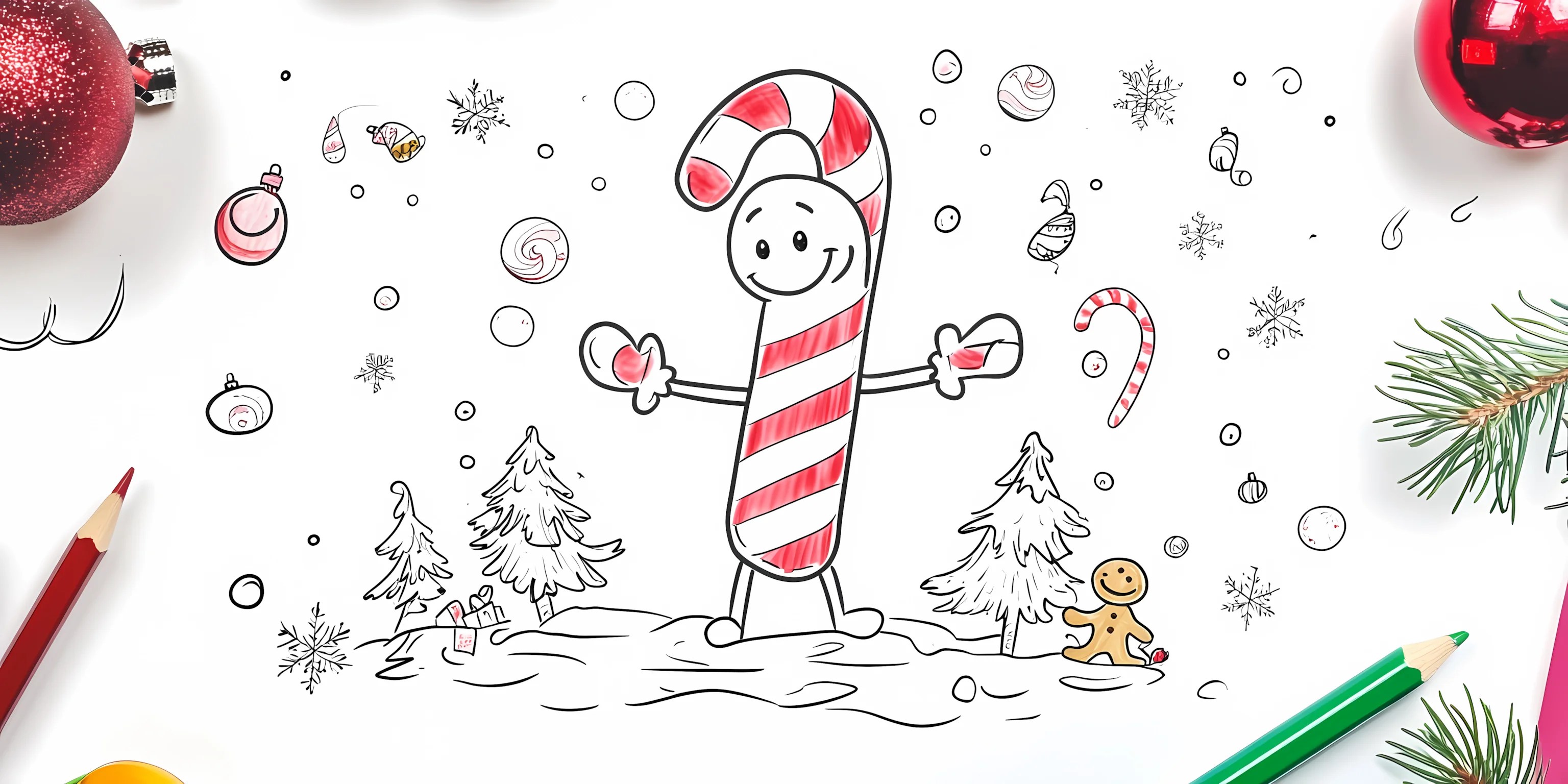 25 Candy Cane Coloring Pages (Free PDF Printables)