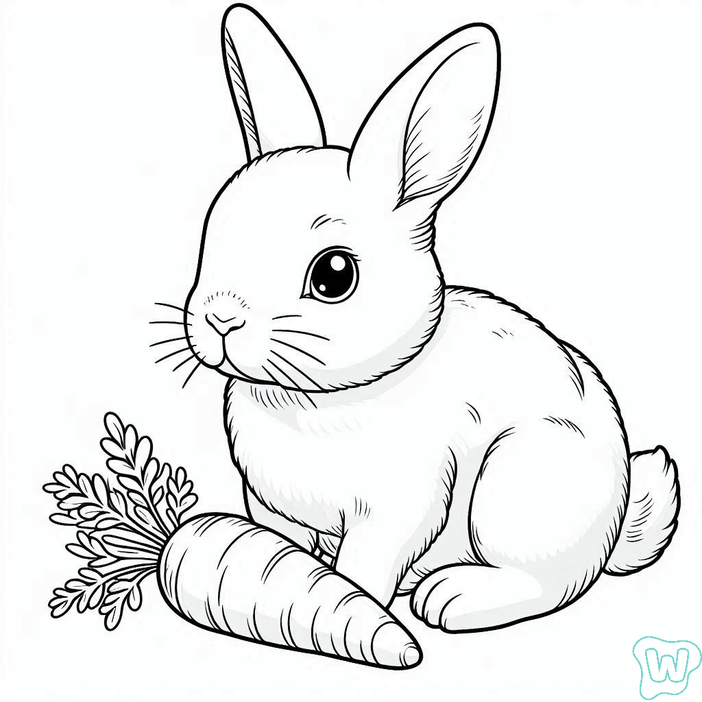 20 Conejo Para Colorear - Imprimir Dibujos Para Colorear