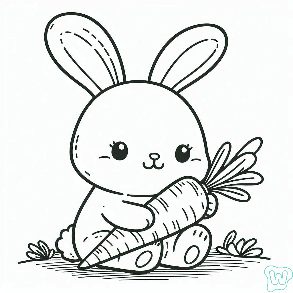 20 Conejo Para Colorear - Imprimir Dibujos Para Colorear