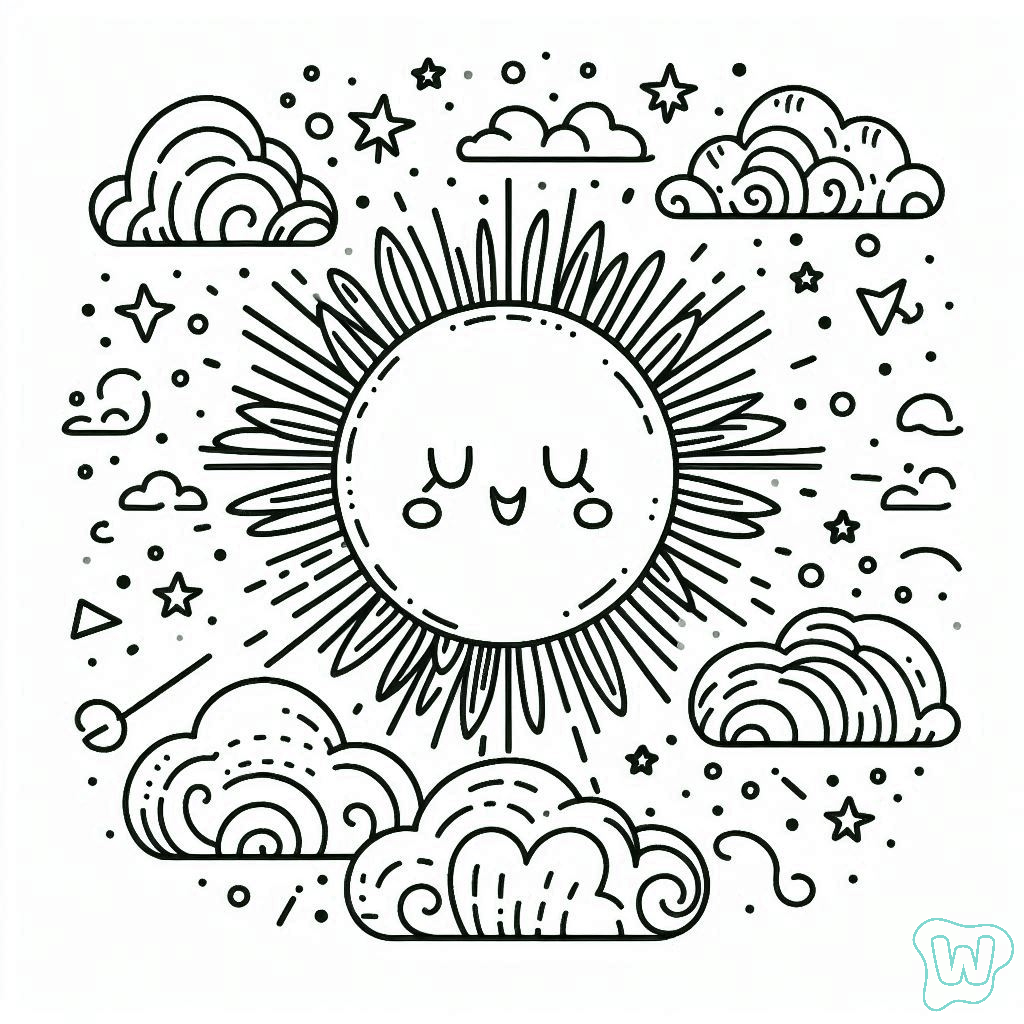 48 Sun Coloring Pages Color and Print PDF for Free