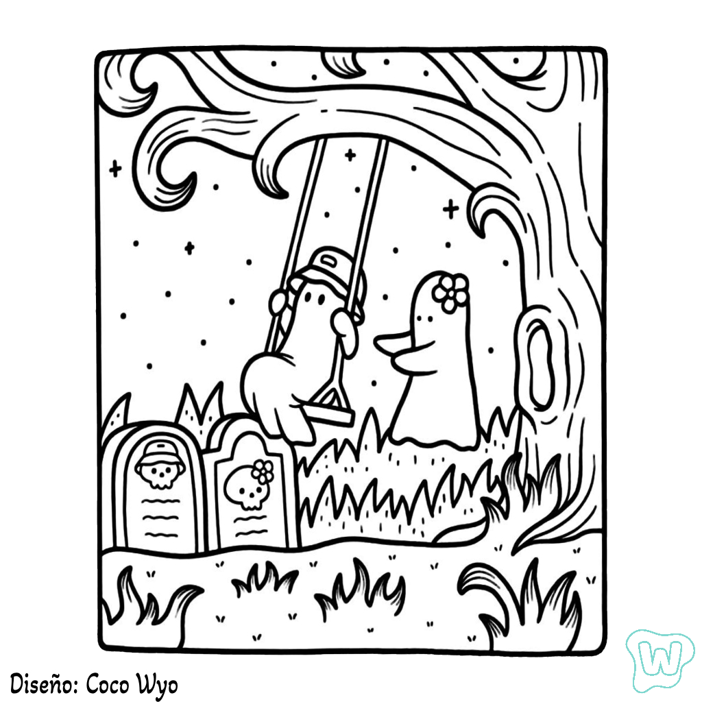 41 Spooky Cutie Coloring Pages Download and Print PDF