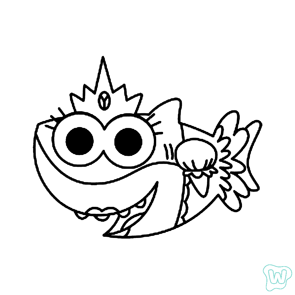 Baby Shark Halloween Coloring Pages Super Simple