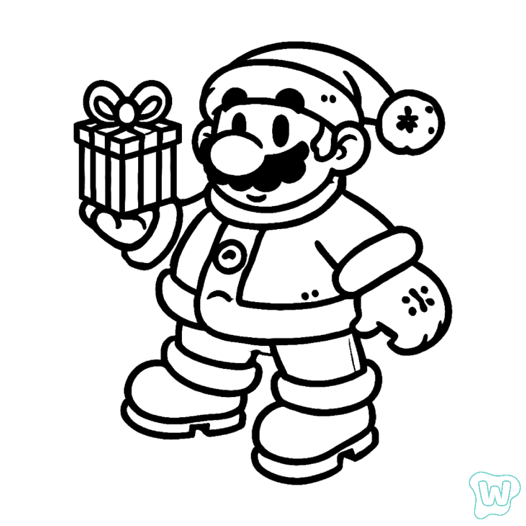 21 Mario Christmas Coloring Pages Printable Coloring Pages