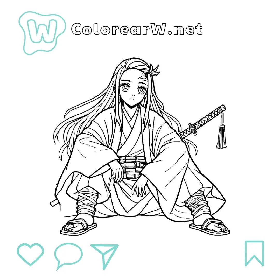 38 Nezuko Coloring Pages - Download and Print PDF for Free
