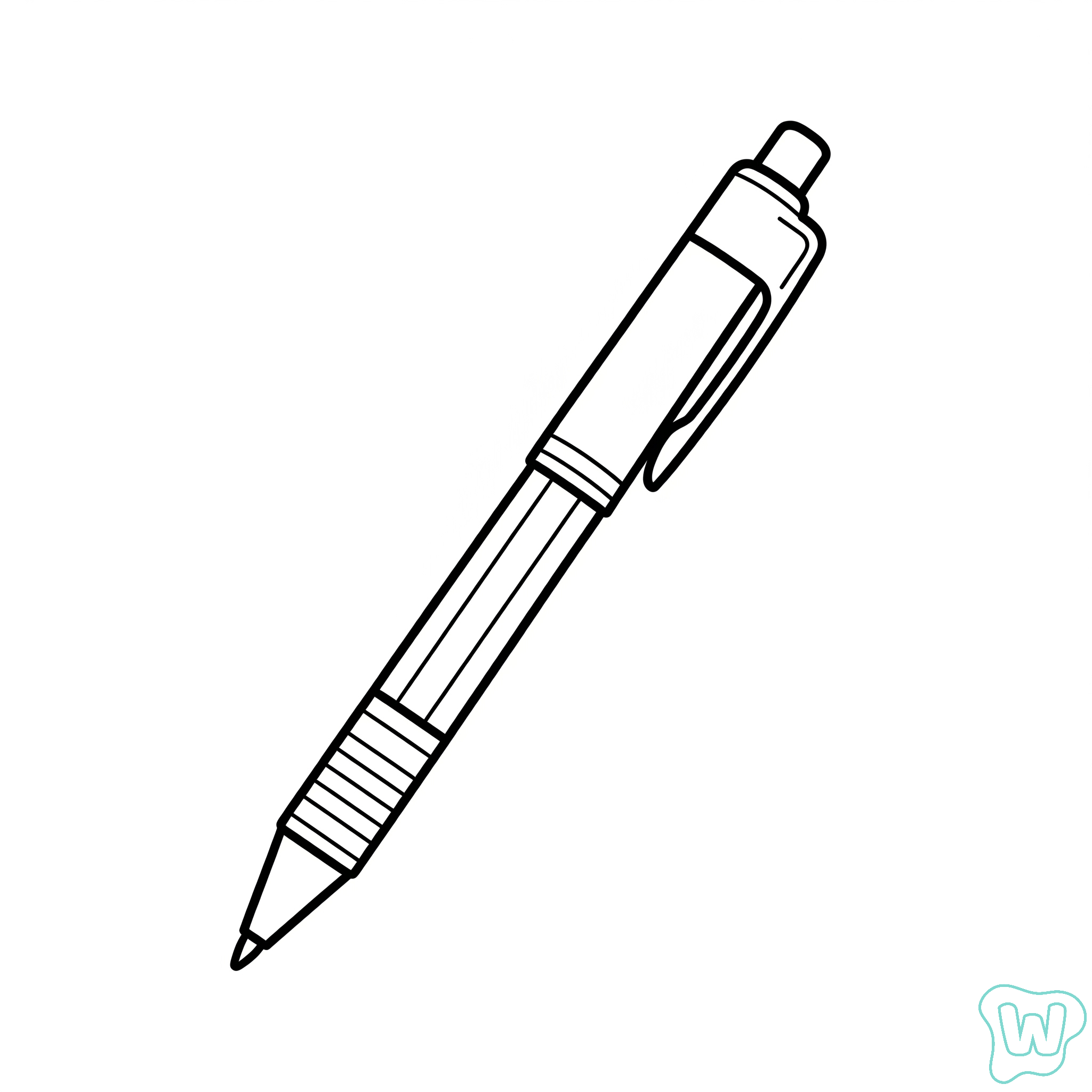 23 Pen Coloring Pages Printable PDF Page