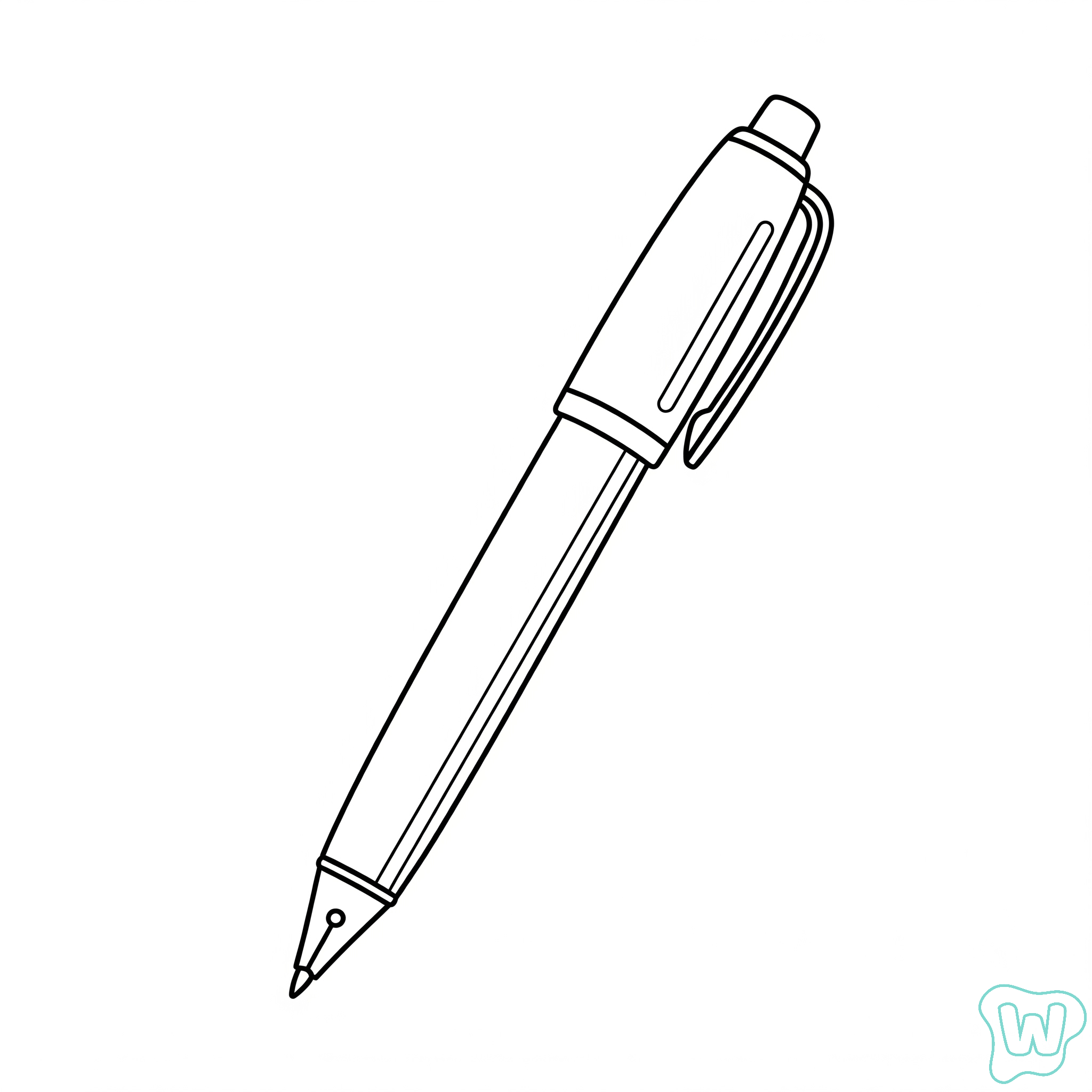 23 Pen Coloring Pages Printable PDF Page