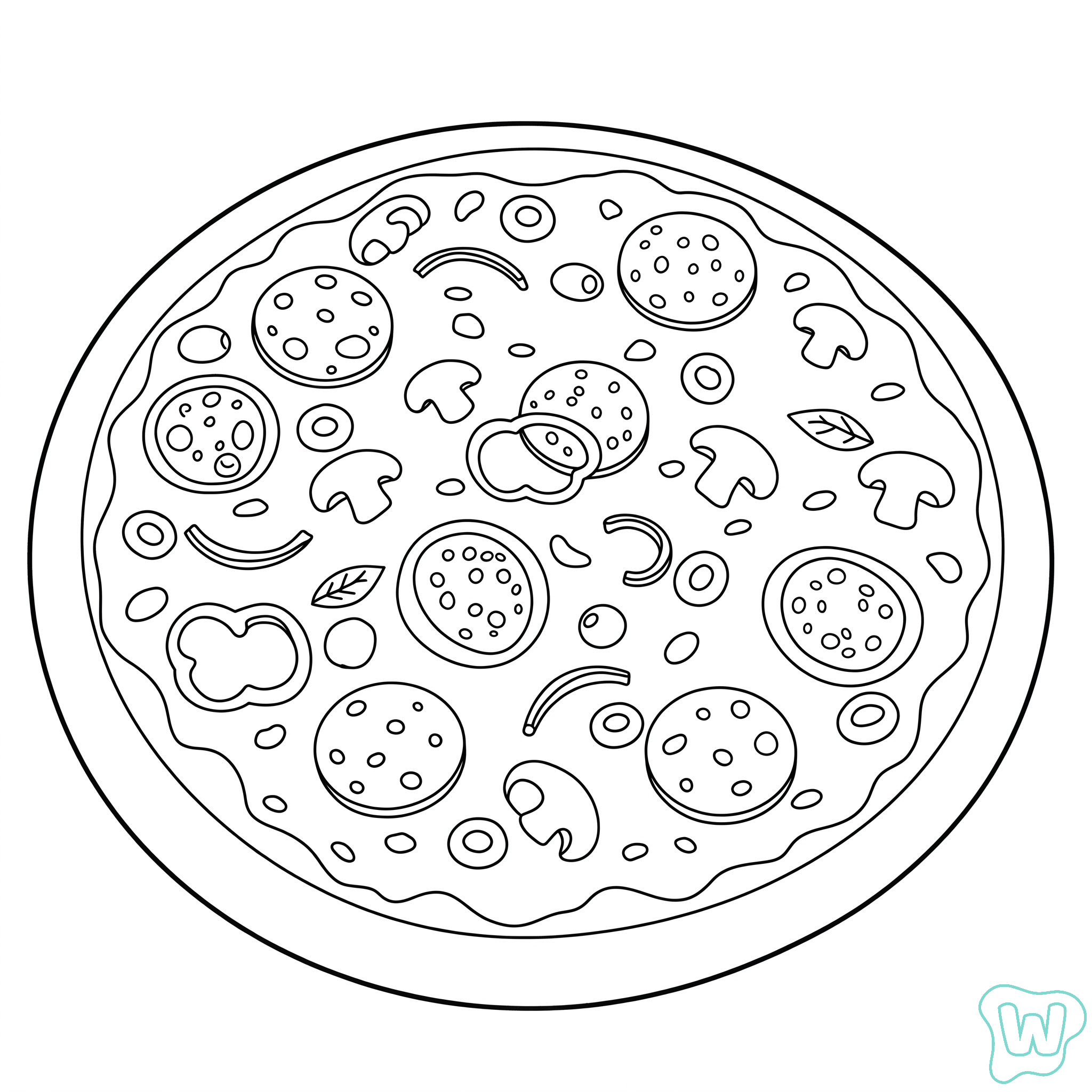 24 Pizza Coloring Pages Free Printable PDF