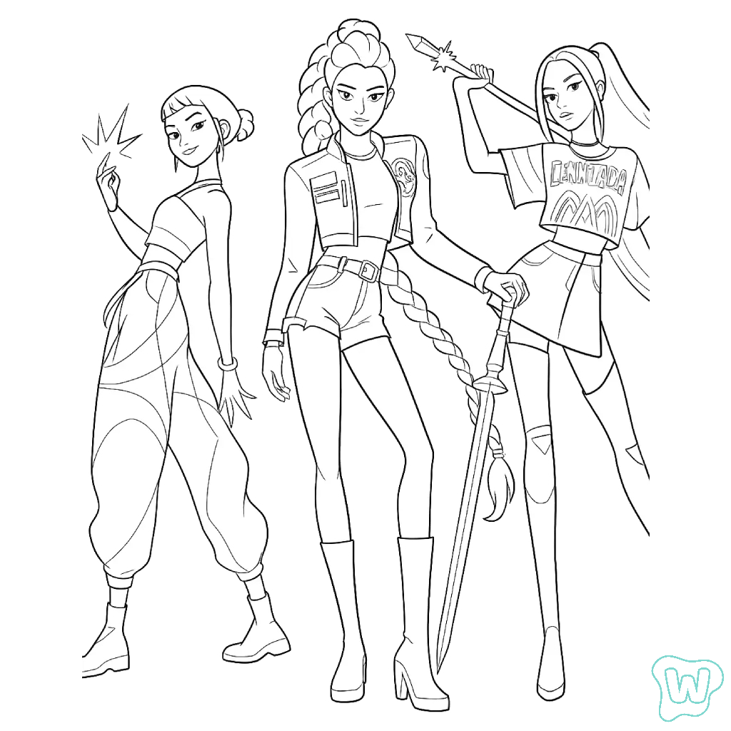 55 KPop Demon Hunters Coloring Pages Print for Free!