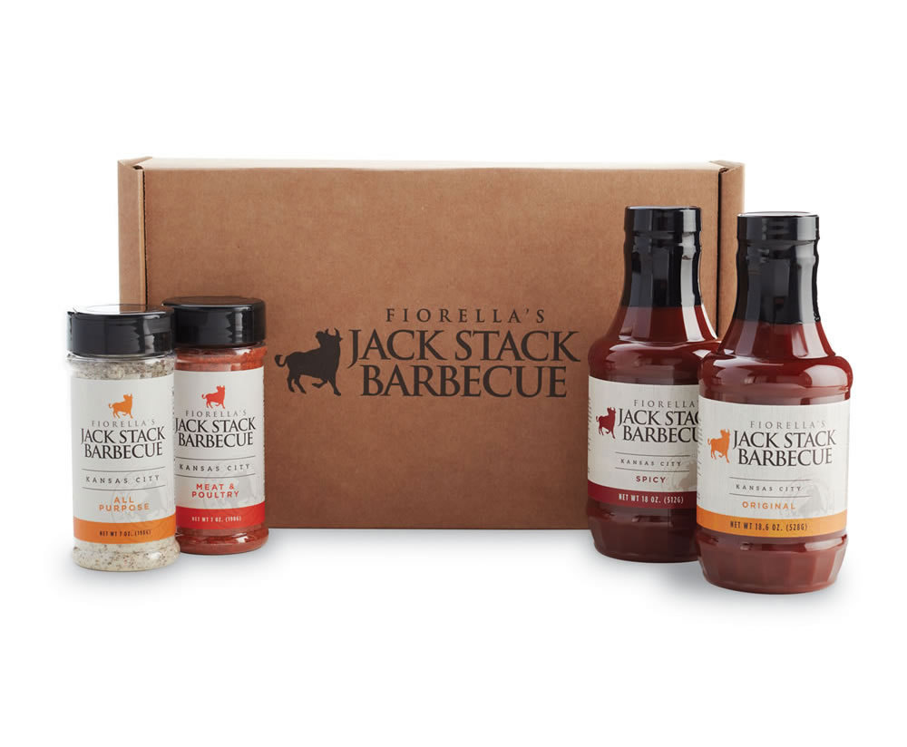 Sauce and Rub Four Pack Ship BBQ Gifts Jack Stack BBQ