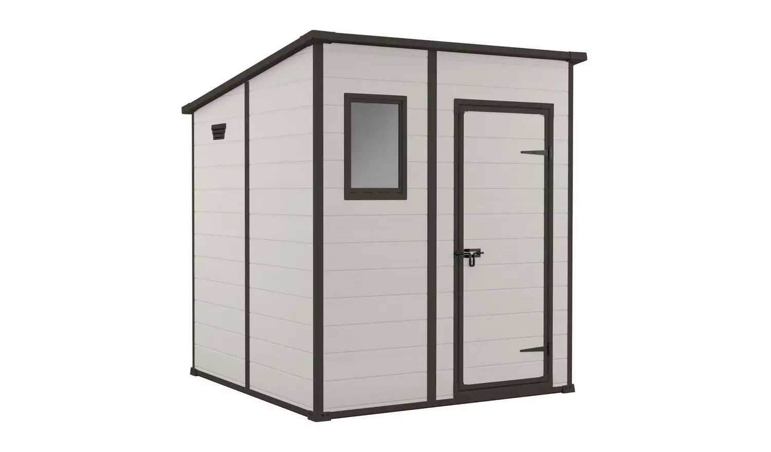 Keter Manor Pent Garden Storage Shed 6 x 6ft Beige/Brown 06/07