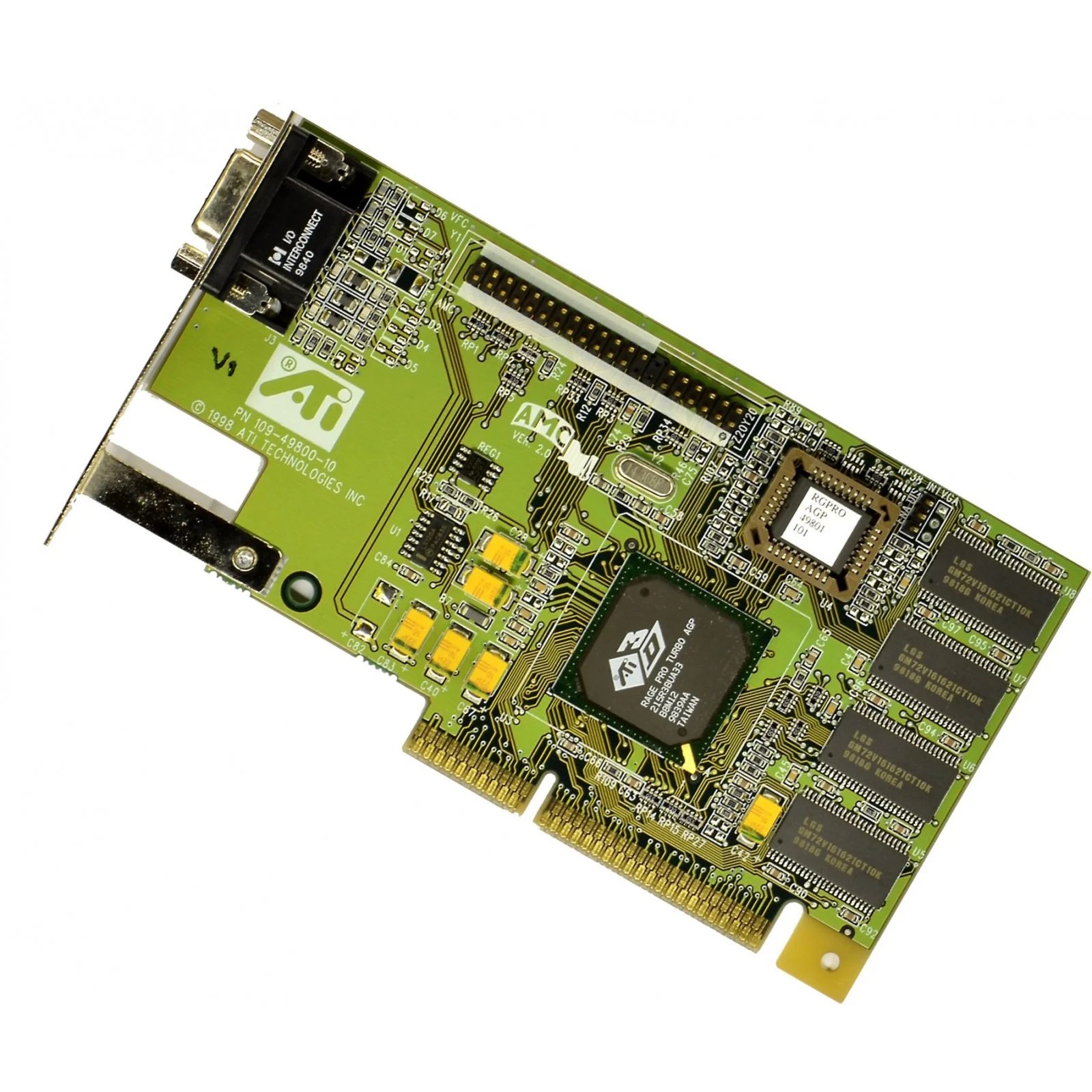 ATI Rage pro turbo AGP 2X Grafická grafická karta