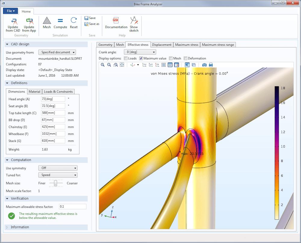 How to Analyze Your SOLIDWORKS® Designs with an App COMSOL Blog