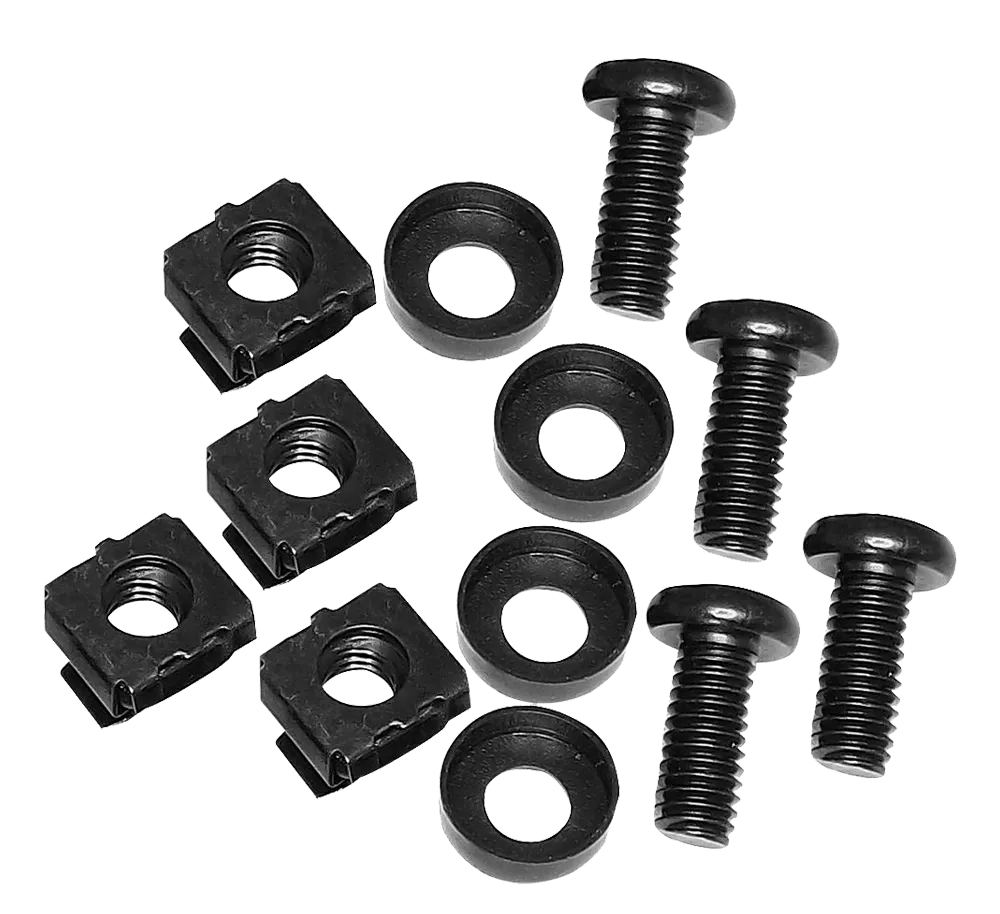 Rackmount cage nuts 50 Pack Black Connectec.uk