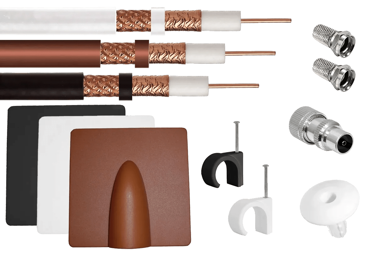 25m RG6 TV Aerial Installation Kit