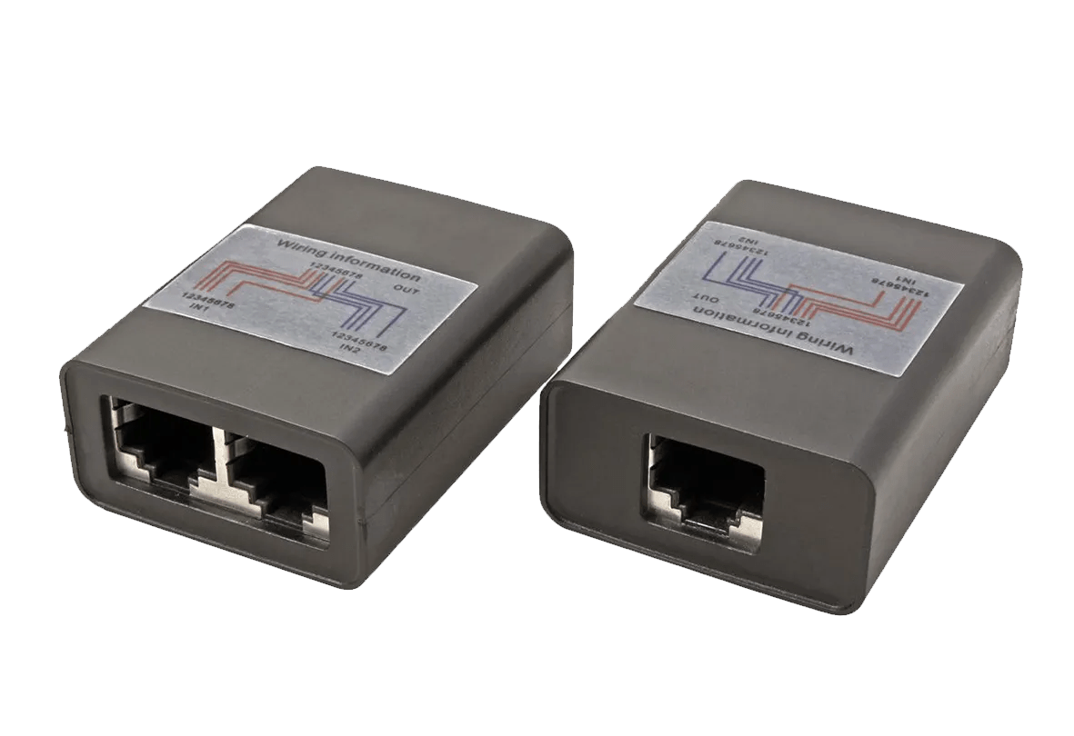 Network Cable Splitter Adapter for 2Devices Over 1Cable 100Mbps