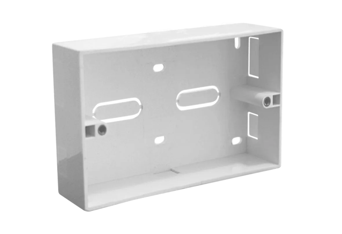 Dual Gang Surface Mount PVC Back Box (32mm)