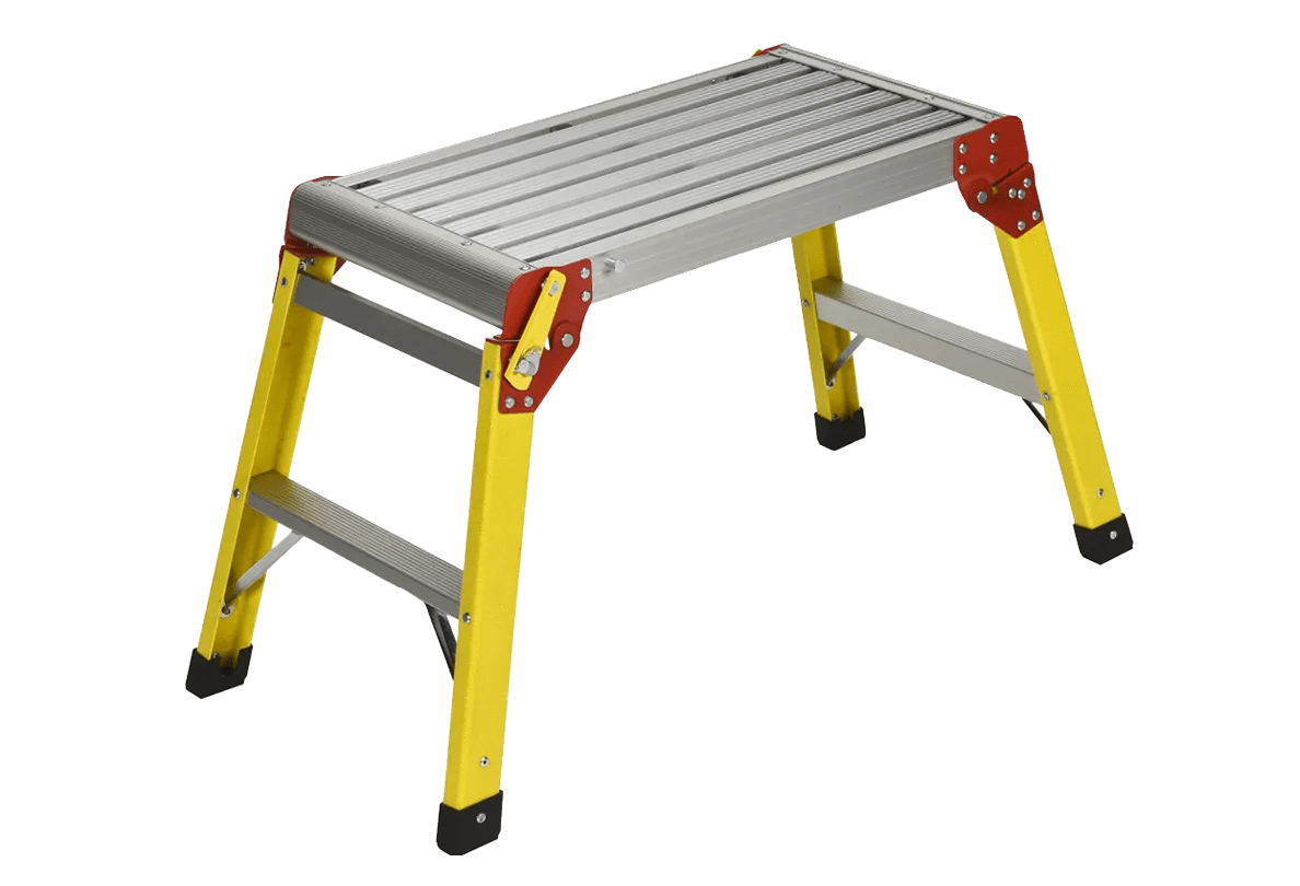 Lightweight Folding Fibreglass Tressel Platform Step 600x300mm (BS EN 131)