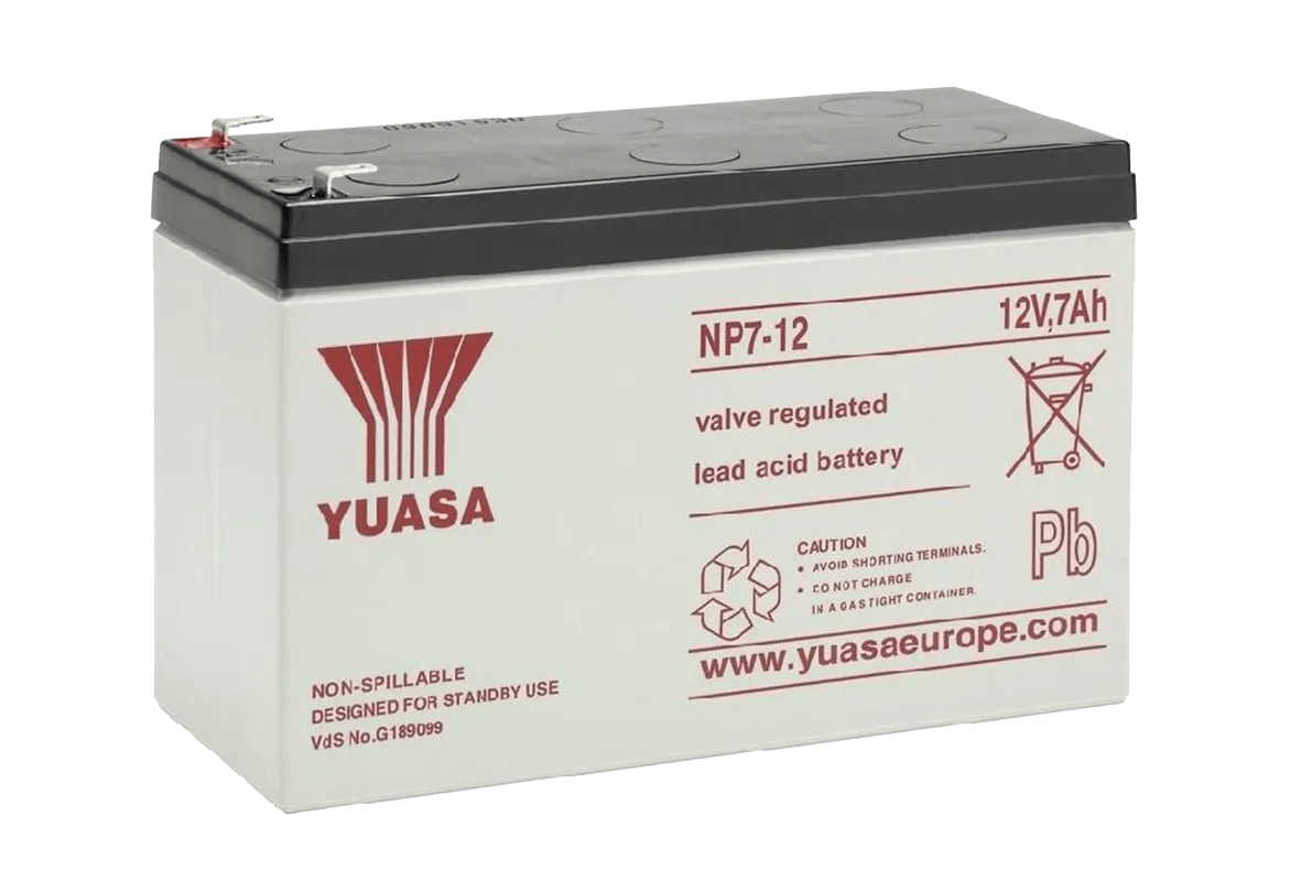 Yuasa NP712 12V 7Ah Sealed Lead Acid Rechargeable Battery Connectec.uk