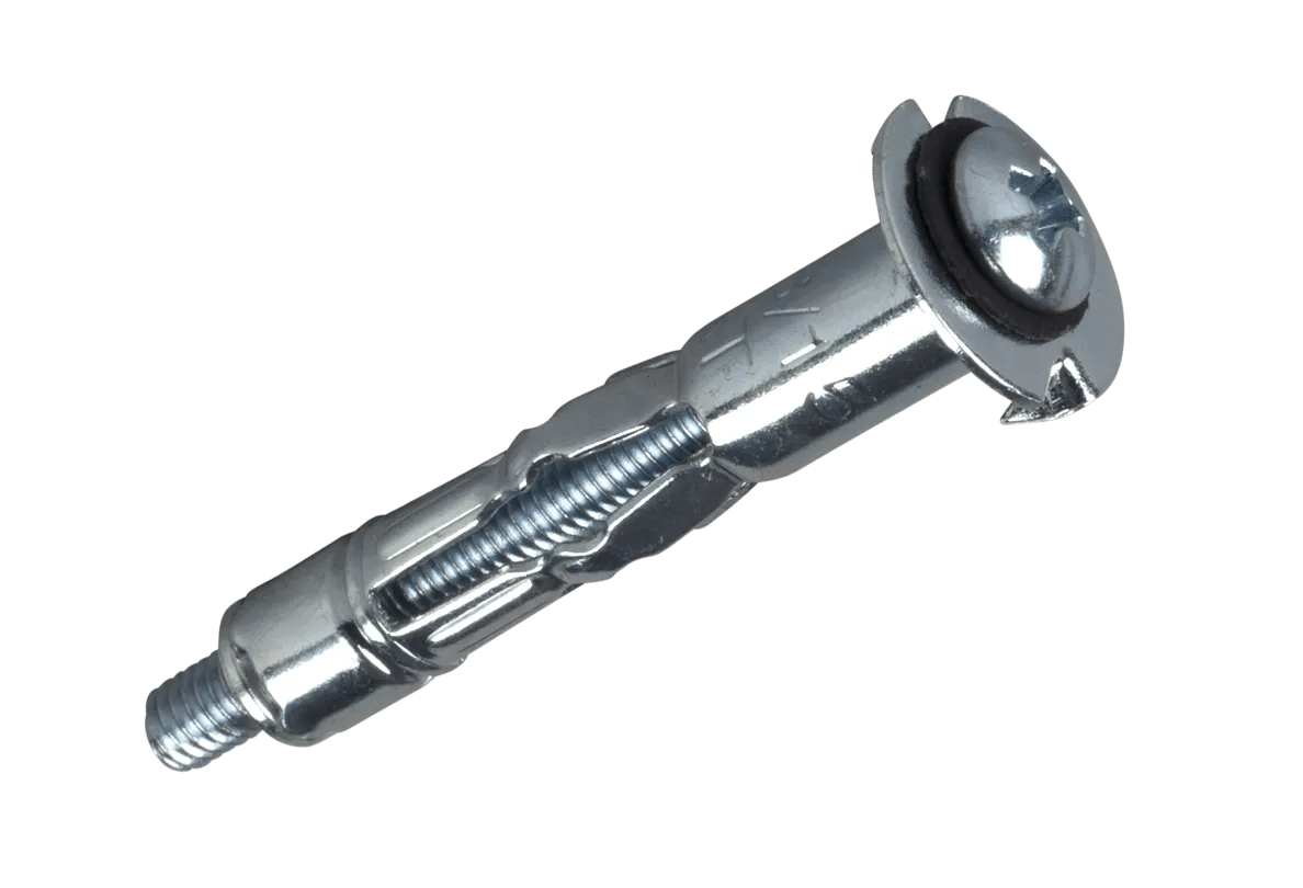 M5 37mm Zinc Hollow Wall Drywall Anchor Fixing Bolt (100 Pack)