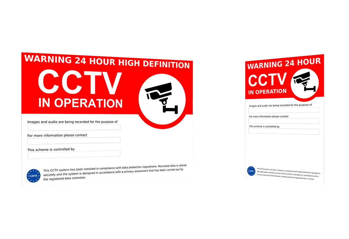 Outdoor CCTV Warning Signs GDPR / DPA Compliant Connectec.uk