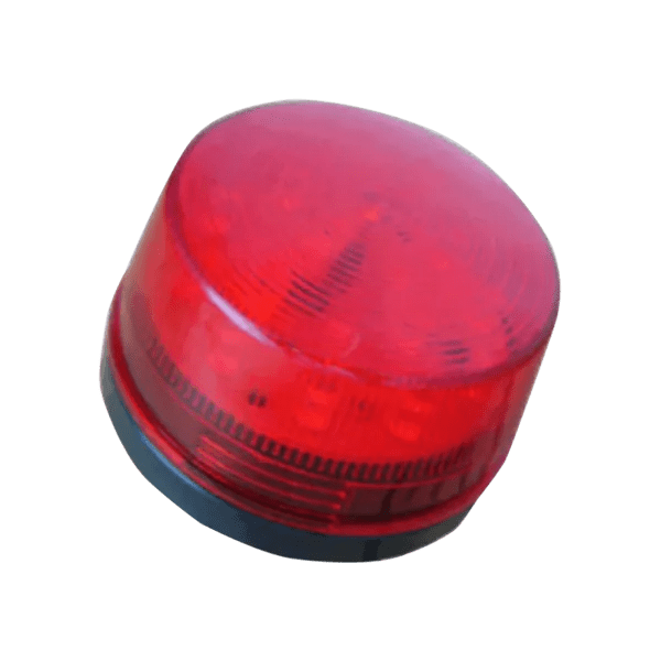 Elmdene LPB1224RT Low Profile Flashing LED Beacon IP66 12/24V Red Lens