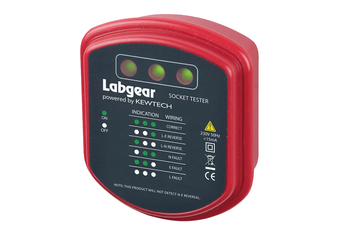 Labgear Mains Electrical Socket Tester with LED Indicators Connectec.uk