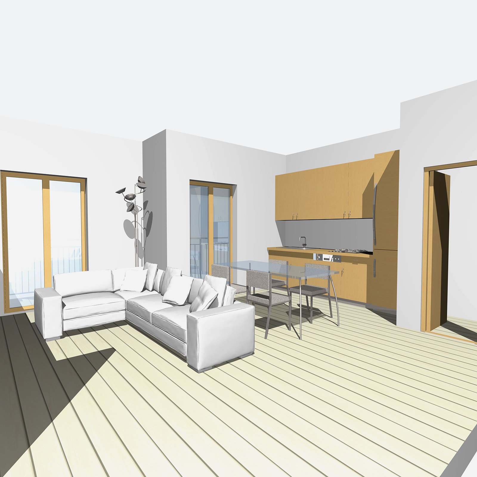 Casabook Immobiliare Zona giorno open space e bagno più funzionale