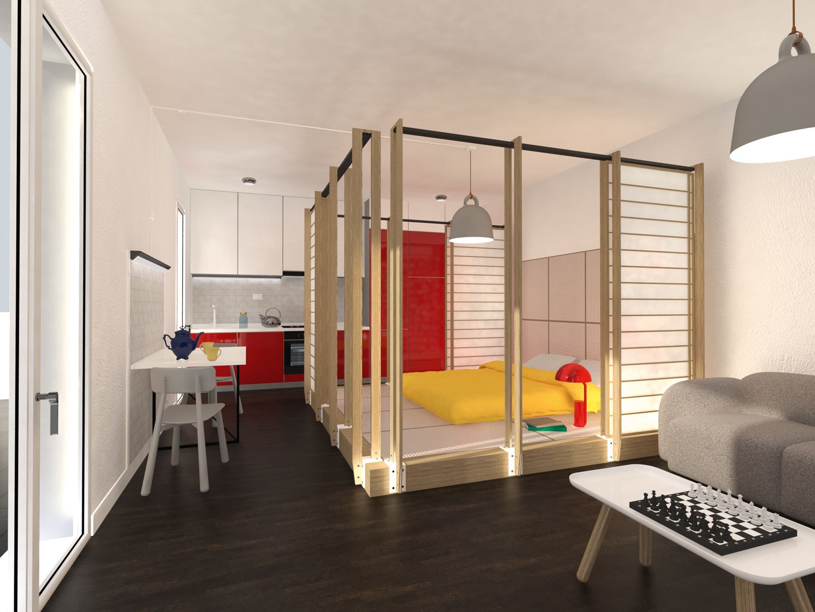 Come ricavo una zona notte schermata? Guarda il progetto in 3D Cose
