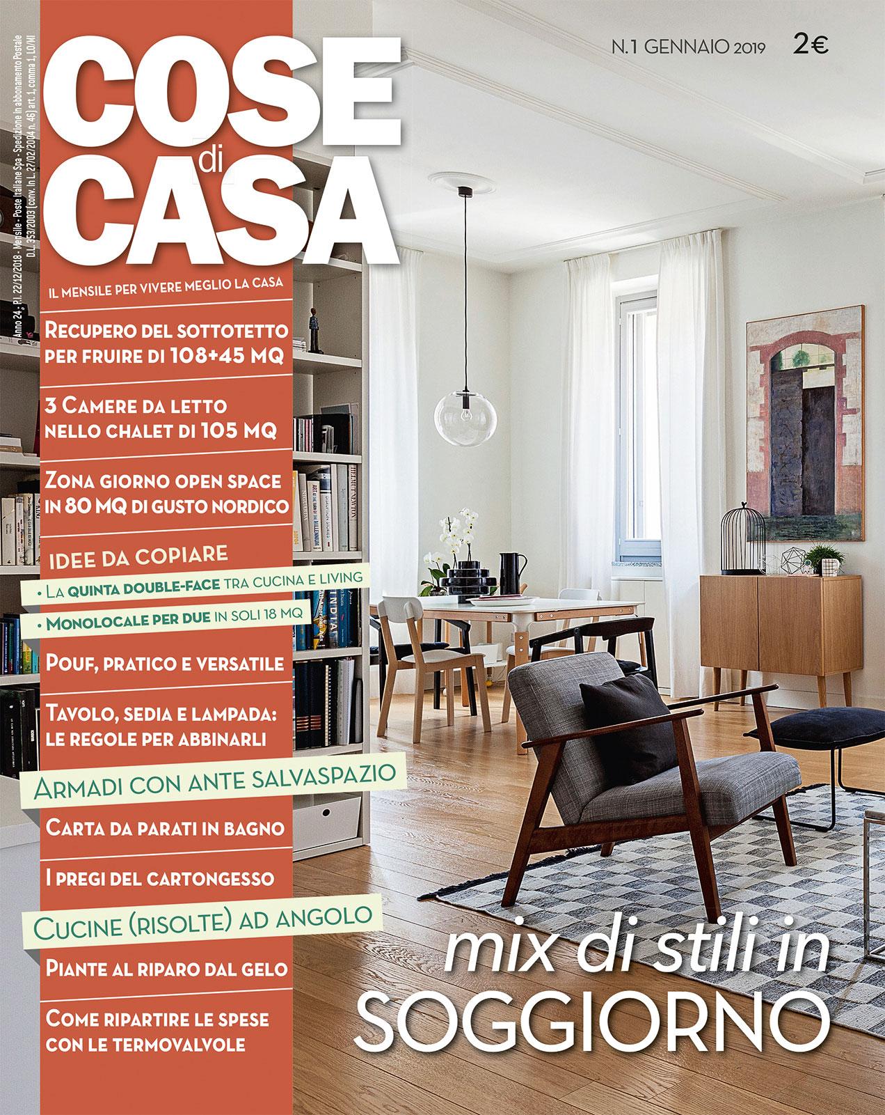 In edicola dal 22 dicembre Cose di Casa di gennaio 2019 Cose di Casa