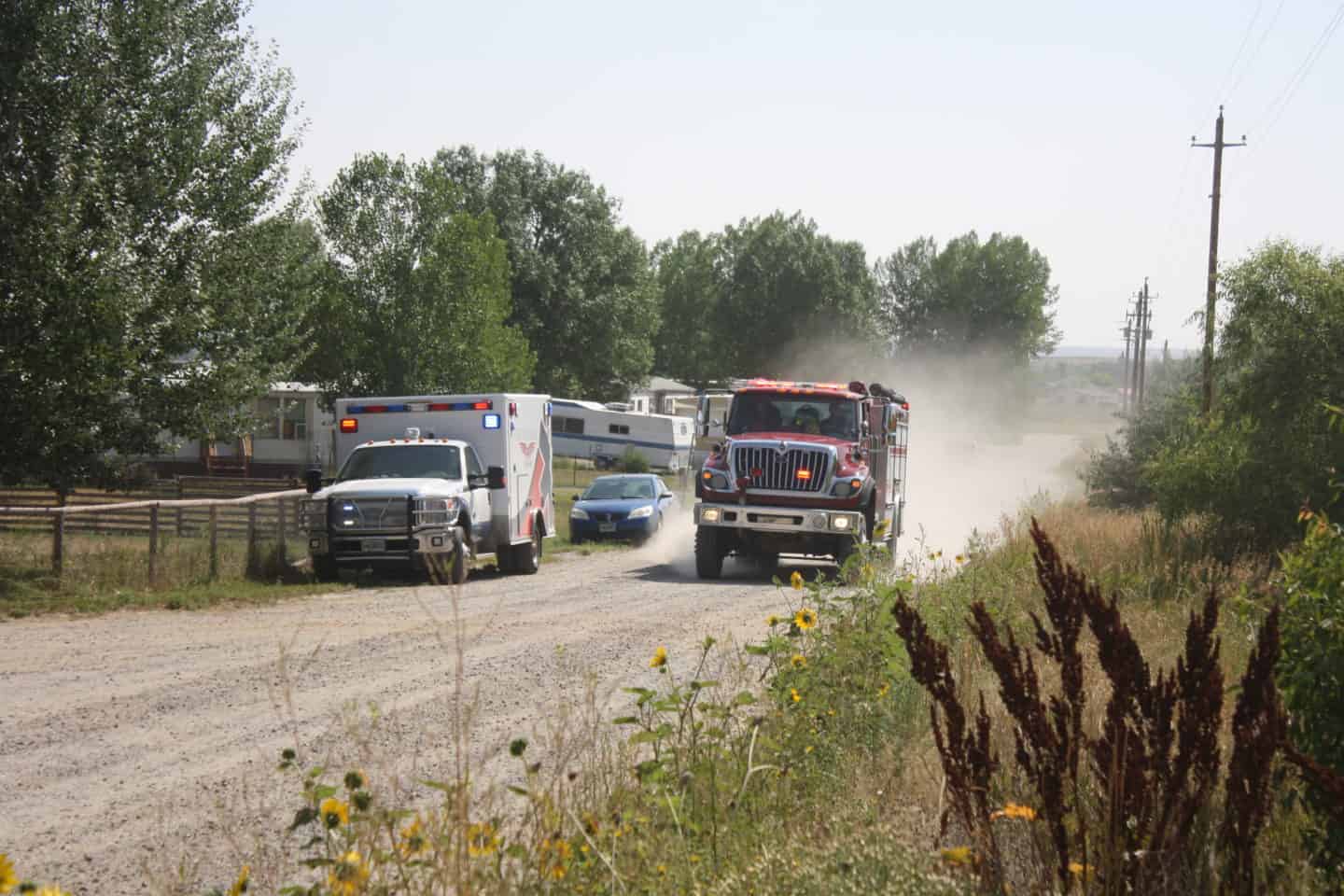 Fremont County Fire Protection District responds to house fire, grass