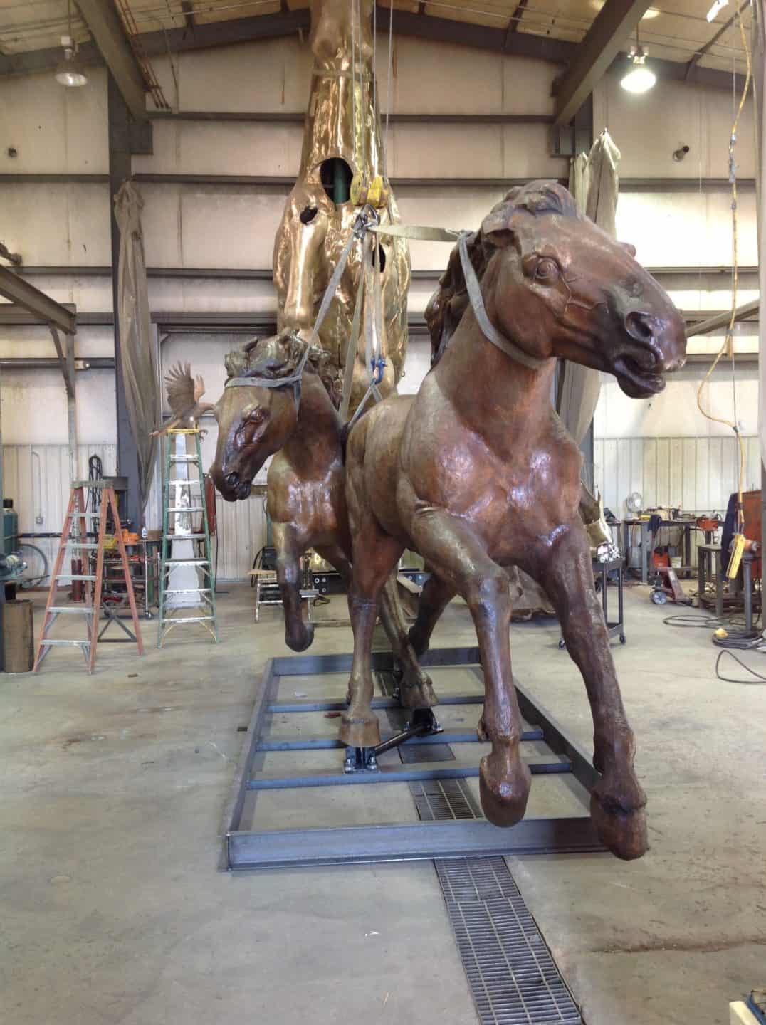 Lander artist sculpts bronze piece for Wisconsin community [Photos