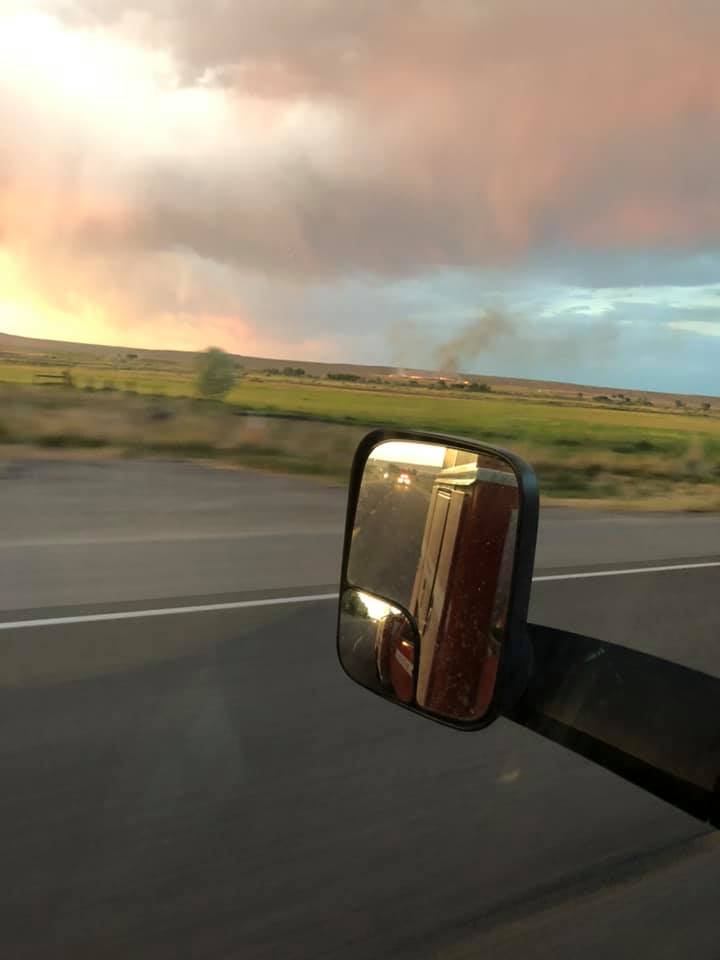 Firefighters respond to grass fire near Ethete on Friday night County 10