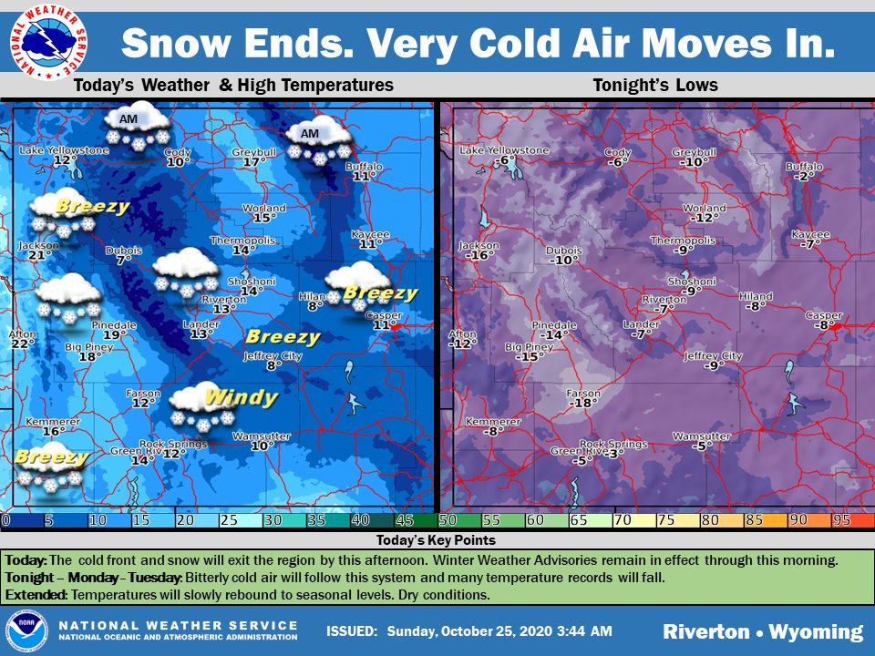 Tonight's lows will dip well below zero in Fremont County County 10