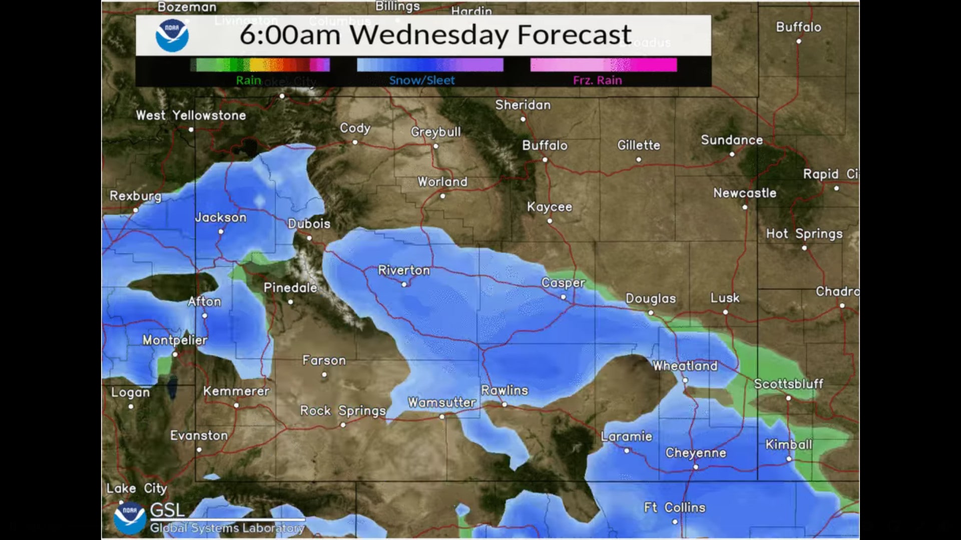 Time lapse shows snow beginning in Fremont County overnight {VIDEO