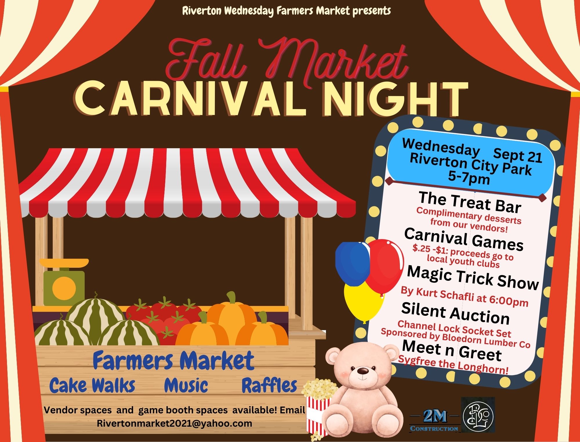 Wednesday Farmers Market Carnival tonight! 57 pm in Riverton City