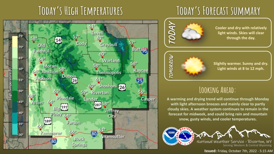 Cool, dry, seasonal fall weather in store today County 10