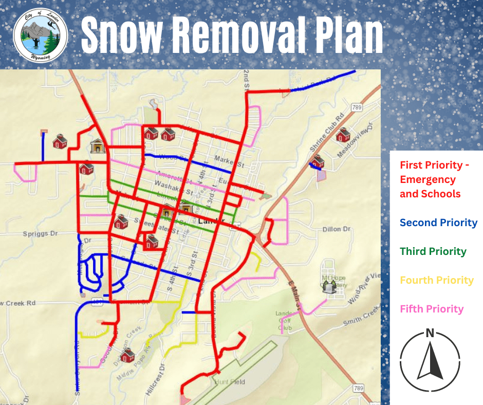 City of Lander winter snow removal plan County 10